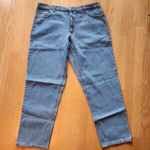 Faded Glory Original Fit Blue Jeans Men's Size 42x34 5-Pocket 100% Cotton